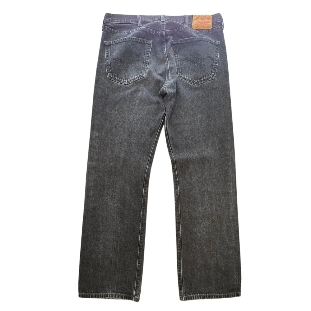Levi’s 501 Button Fly Black Jeans 38x32 Made in Mexico | Vintage Straight Fit